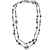 Chanel CC Beaded Long Necklace | Charcoal