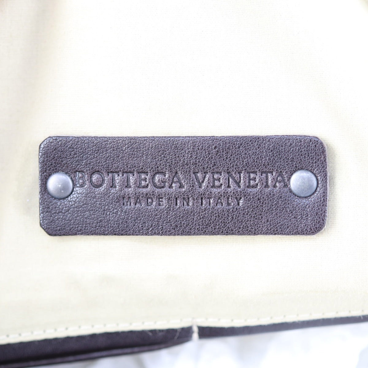 Bottega Veneta Intrecciato Nappa Duffle Bag Interior Stamp