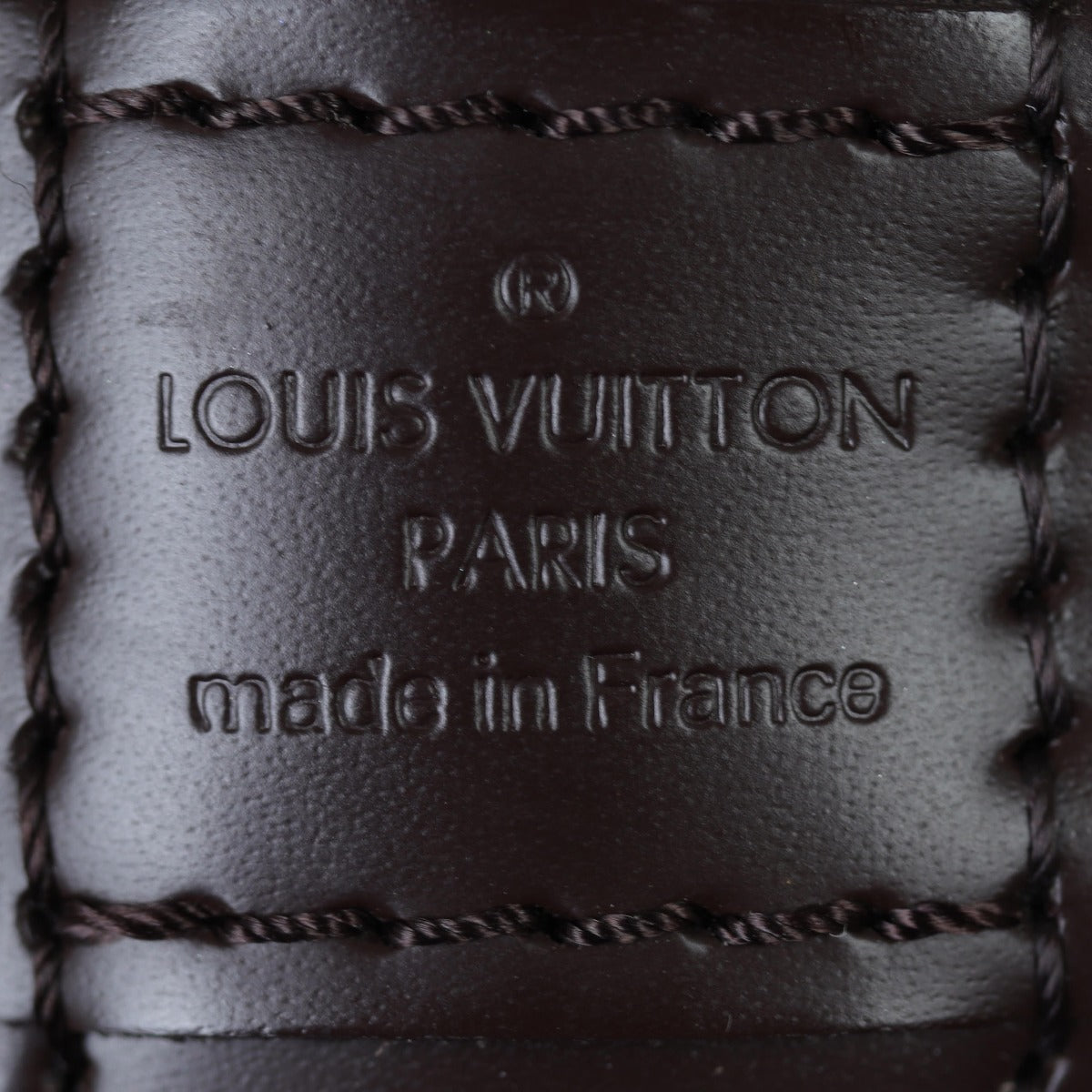 Louis Vuitton Alma BB Damier Ebene Interior Stamp