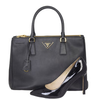 Prada Saffiano Lux Galleria Double Zip Tote Medium