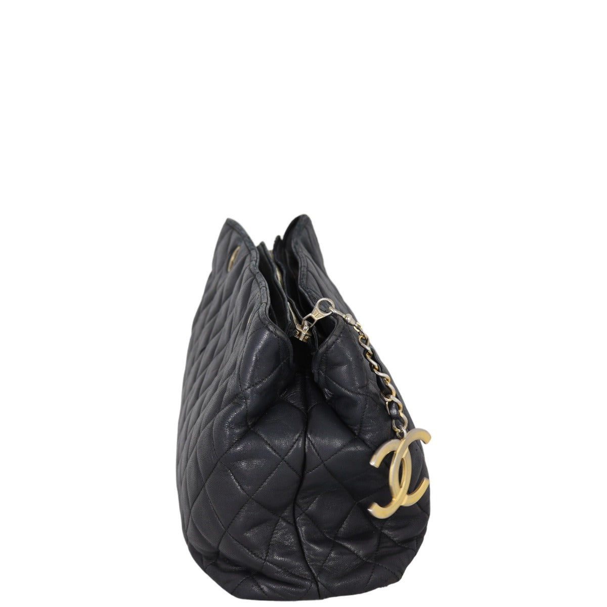 Chanel CC Zip Charm Quilted Tote