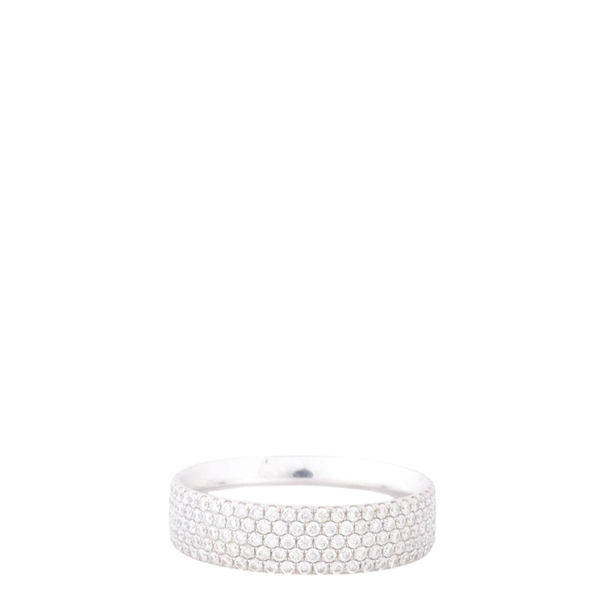 Tiffany & Co Metro Five Row Diamond 18k White Gold Ring