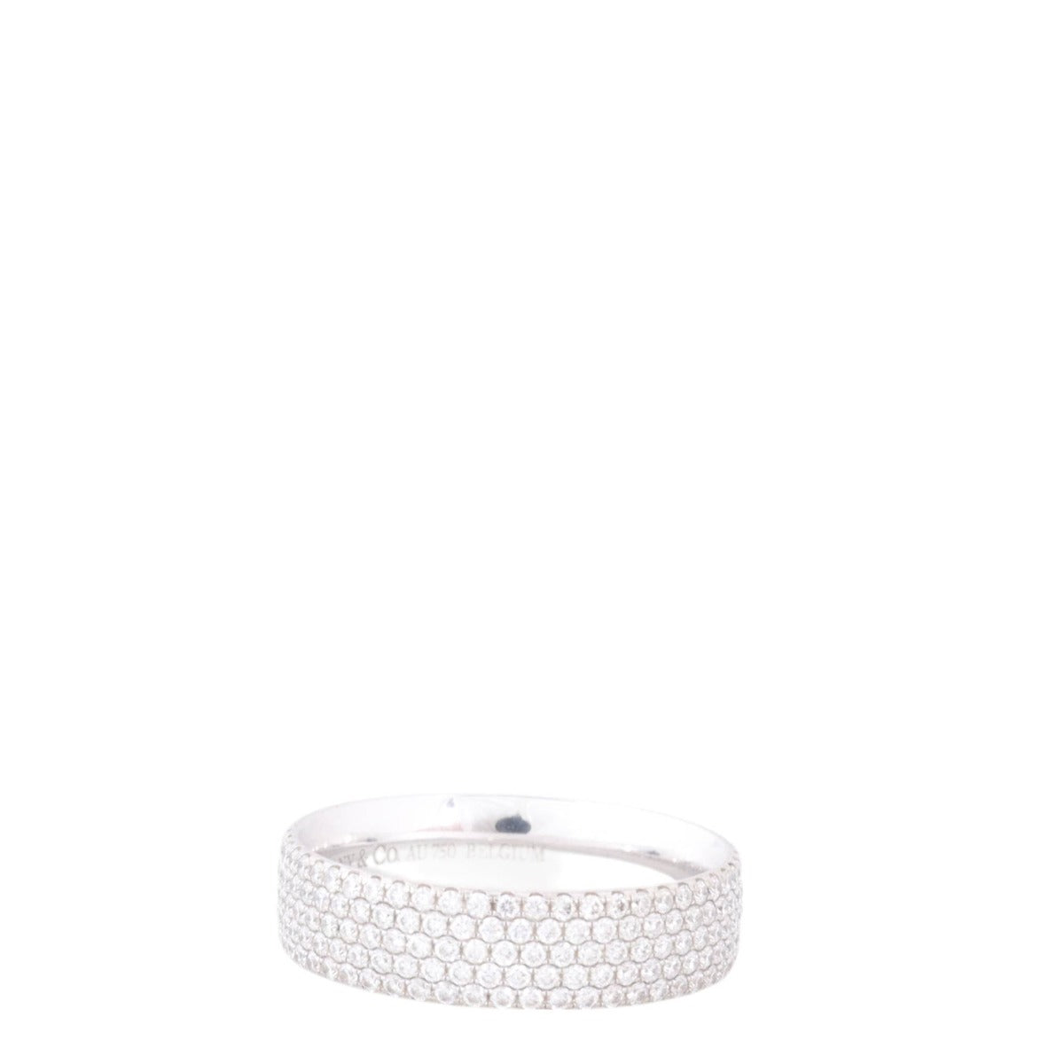 Tiffany & Co Metro Five Row Diamond 18k White Gold Ring