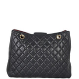 Chanel CC Quilted Tote | Black Lambskin