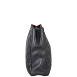 Chanel CC Quilted Tote | Black Lambskin