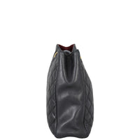 Chanel CC Quilted Tote | Black Lambskin