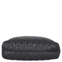 Chanel CC Quilted Tote | Black Lambskin
