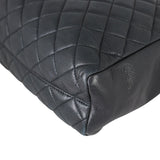 Chanel CC Quilted Tote | Black Lambskin