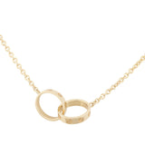 Cartier Interlocking Love Necklace 18k Yellow Gold
