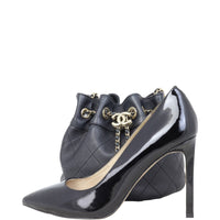 Chanel Quilted CC Drawstring Bucket Bag | Black Lambskin