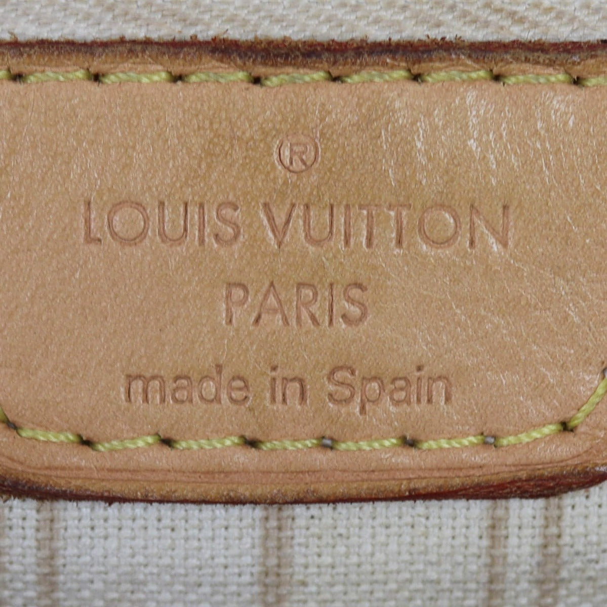 Louis Vuitton Neverfull MM Damier Azur  Interior Stamp