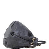 Chanel Quilted CC Drawstring Bucket Bag | Black Lambskin