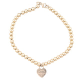 Tiffany & Co Return to Tiffany Heart Tag 18k Rose Gold Beaded Bracelet