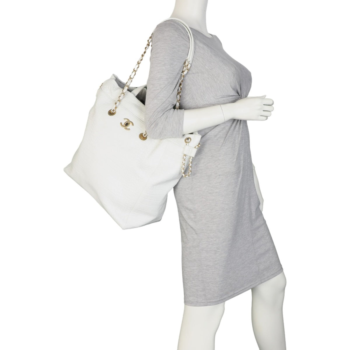 Chanel Shopping Tote Large Croc-Embossed