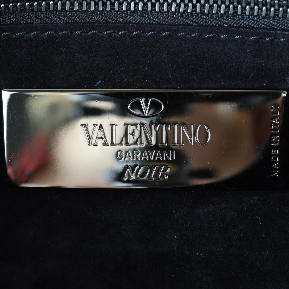 Valentino Rolling Rockstud Crossbody Bag Interior Stamp