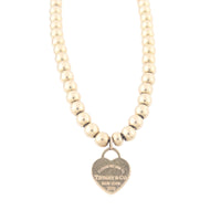 Tiffany & Co Return to Tiffany Heart Tag 18k Rose Gold Beaded Bracelet