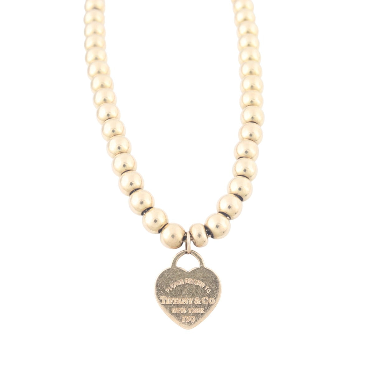 Tiffany & Co Return to Tiffany Heart Tag 18k Rose Gold Beaded Bracelet