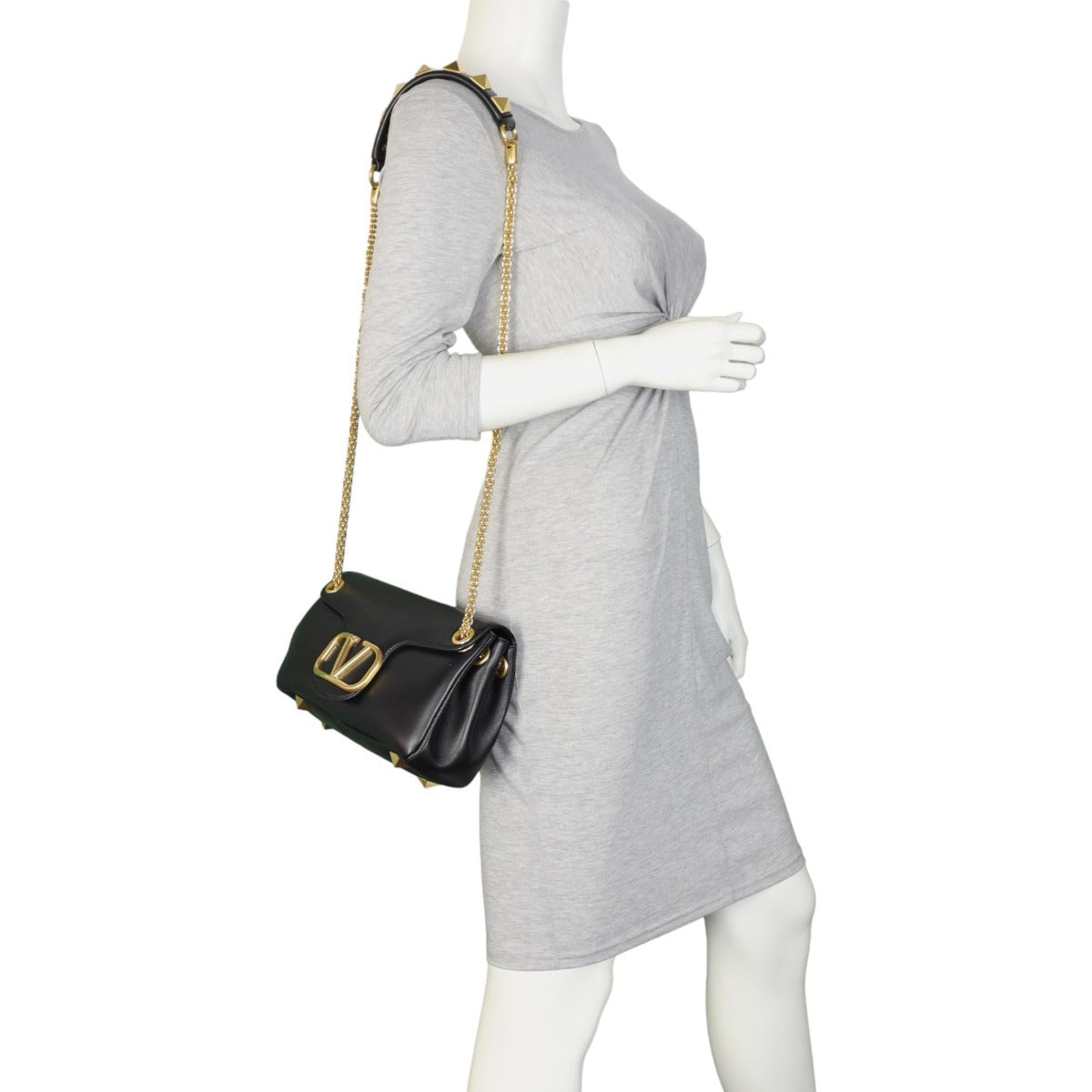 Valentino VLogo Stud Sign Shoulder Bag