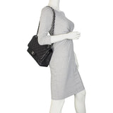 Chanel Classic Double Flap Jumbo | Black Silver Hardware