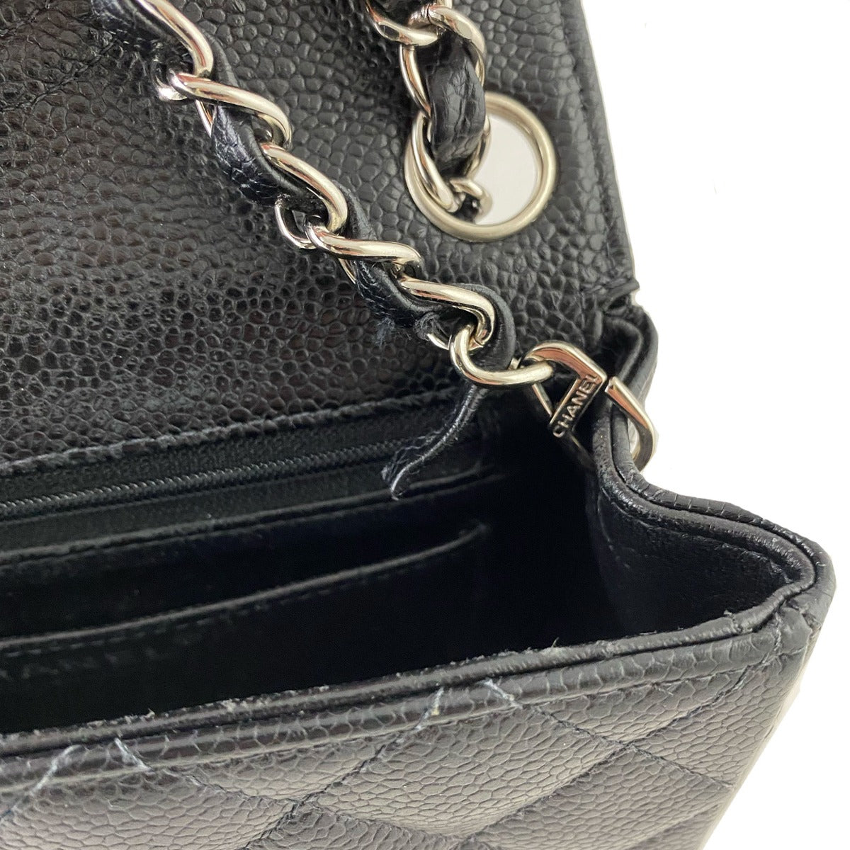 Chanel Classic Flap Mini Square | Black Quilted Caviar