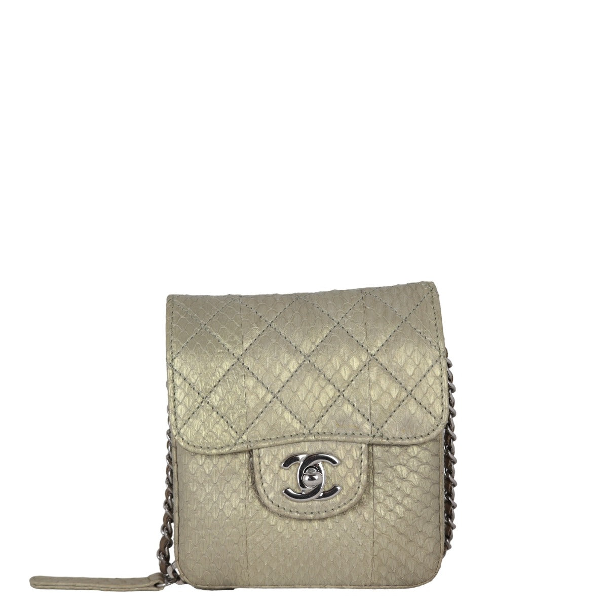 Chanel Python Flap Bag Extra Mini | Gold