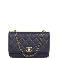 Chanel CC Trendy Wallet on Chain | Deep Navy Blue