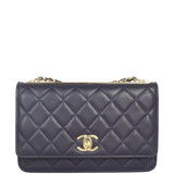 Chanel CC Trendy Wallet on Chain | Deep Navy Blue
