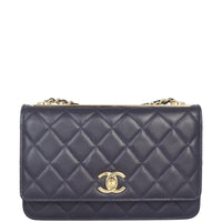 Chanel CC Trendy Wallet on Chain | Deep Navy Blue