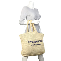Saint Laurent Rive Gauche Raffia Tote
