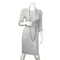 Chanel CC Beaded Long Necklace | Charcoal