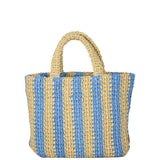Prada Raffia Logo Tote Small