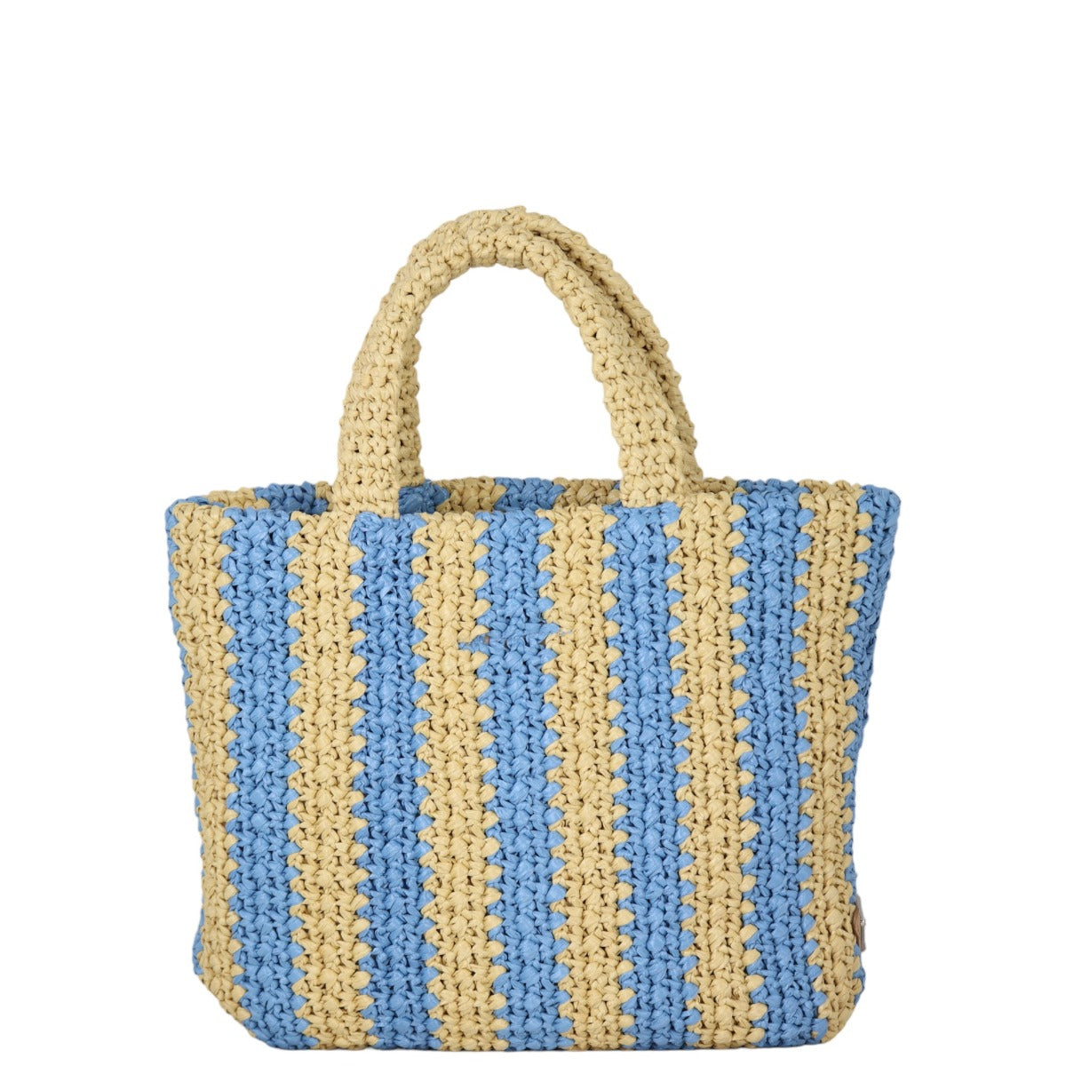 Prada Raffia Logo Tote Small