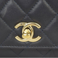 Chanel CC Trendy Wallet on Chain | Deep Navy Blue