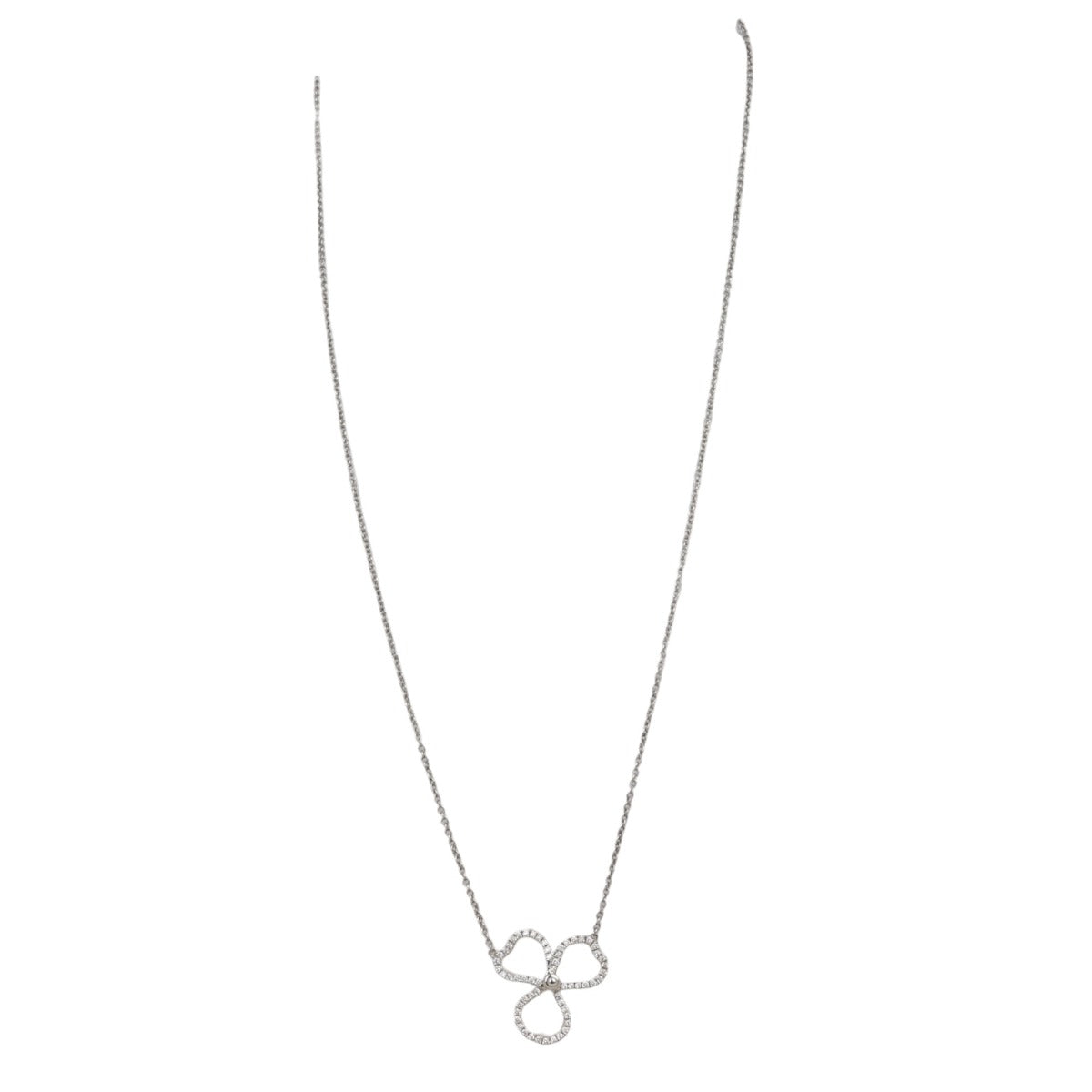 Tiffany & Co. Open Flower Platinum Diamond Necklace