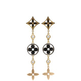 Louis Vuitton Idylle Blossom 18k Yellow, White & Rose Gold Diamond Earrings
