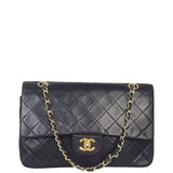 Chanel Classic Double Flap Medium | Black Vintage Lambskin
