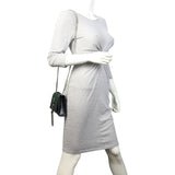 Saint Laurent Kate Tassel Chain Bag Small Croc-Embossed