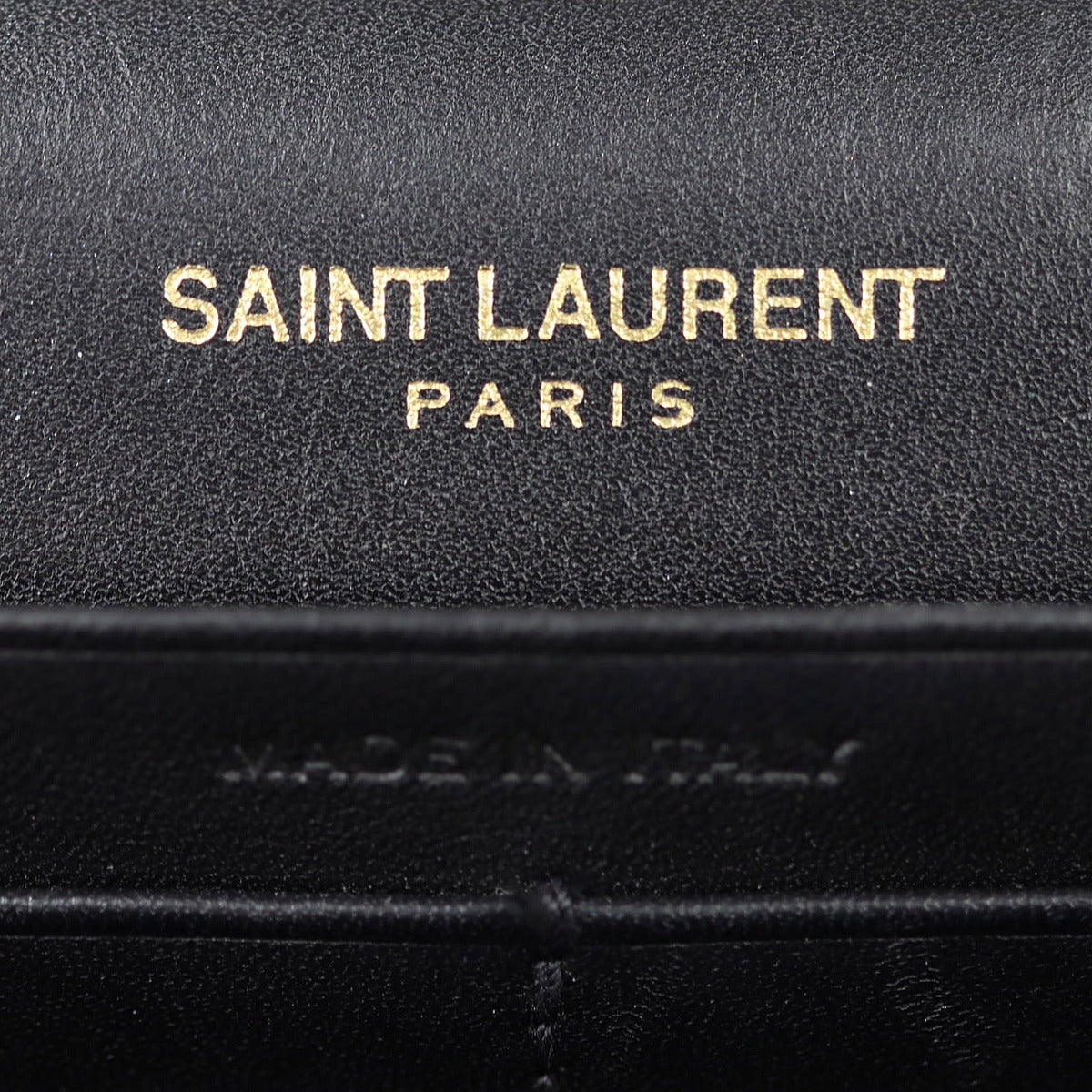 Saint Laurent Kate Tassel Chain Wallet Interior Stamp