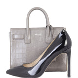 Saint Laurent Sac de Jour Nano Croc-Embossed