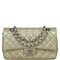 Chanel Classic Double Flap Medium Patent | Metallic Champagne