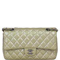 Chanel Classic Double Flap Medium Patent | Metallic Champagne