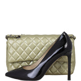 Chanel Classic Double Flap Medium Patent | Metallic Champagne