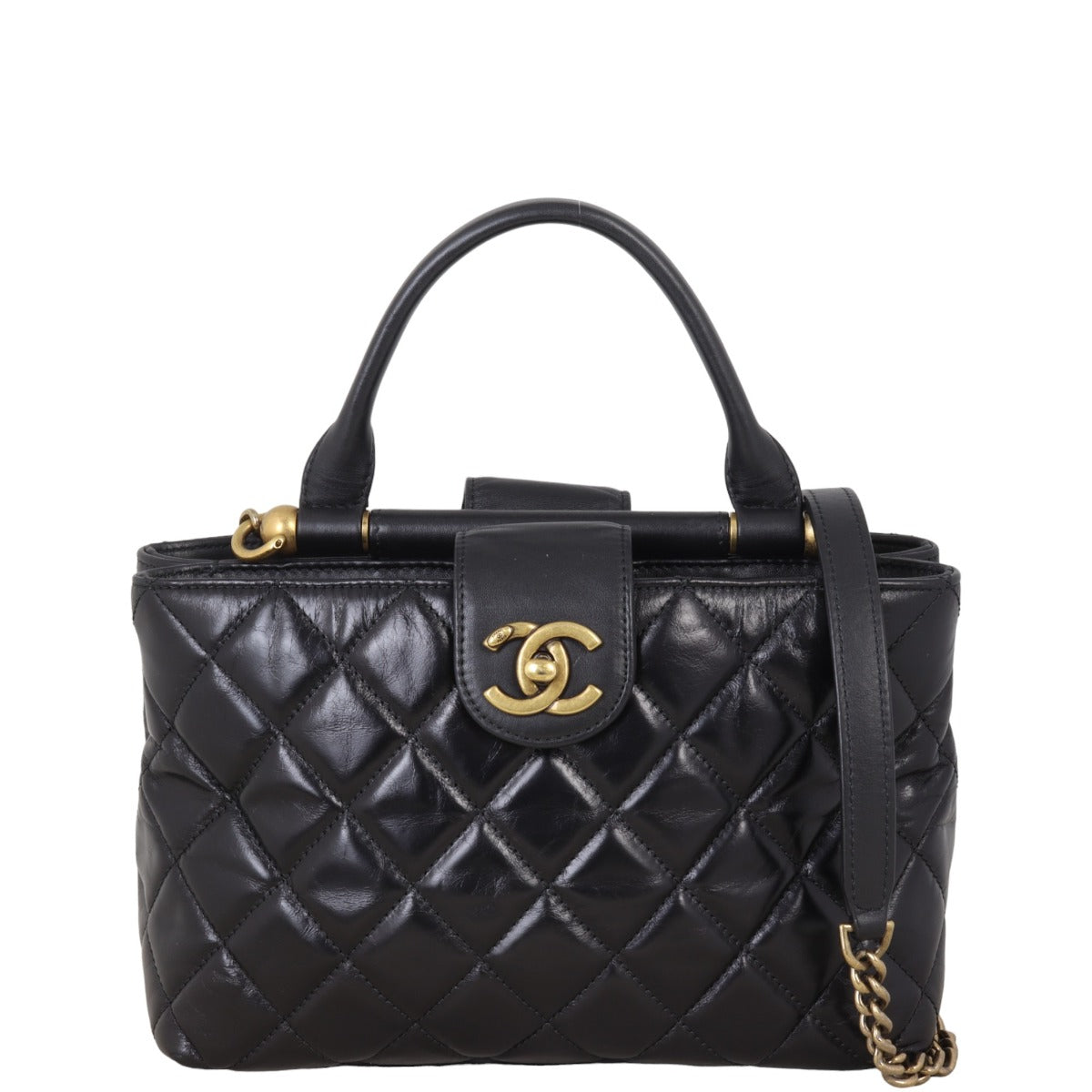 Chanel Gold Bar Tote Small