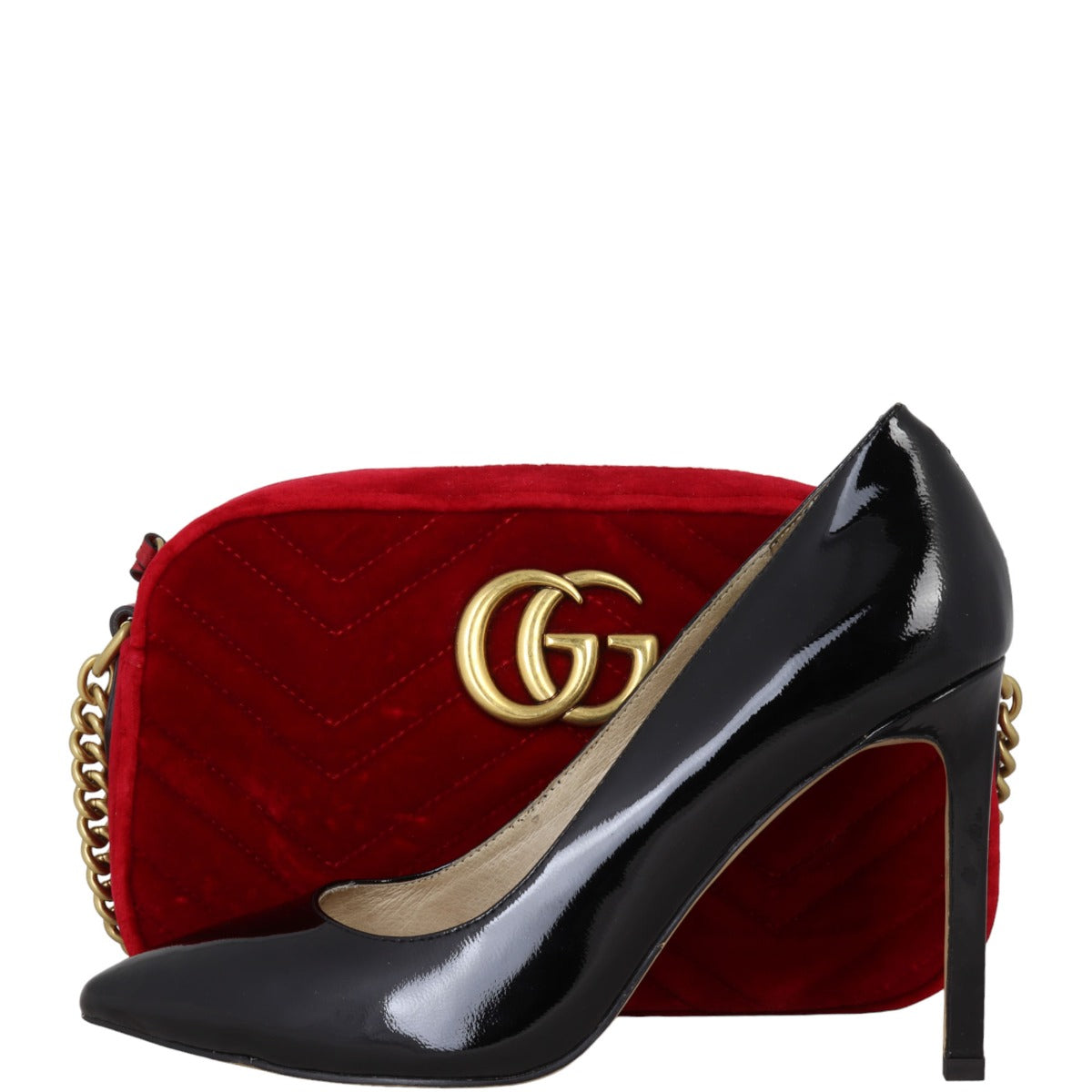 Gucci GG Marmont Velvet Small Camera Bag