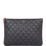 Chanel Classic O-Case Pouch Medium | Gold Hardware