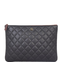 Chanel Classic O-Case Pouch Medium | Gold Hardware