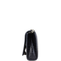 Saint Laurent Kate Tassel Chain Bag Small Croc-Embossed