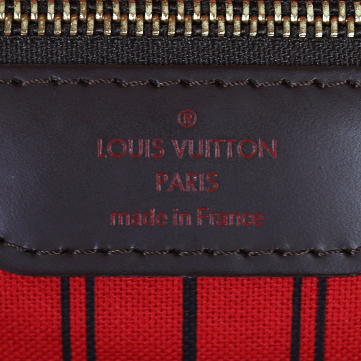 Louis Vuitton Neverfull GM Damier Ebene Interior Stamp