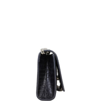 Saint Laurent Kate Tassel Chain Bag Small Croc-Embossed
