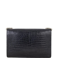 Saint Laurent Kate Tassel Chain Bag Small Croc-Embossed